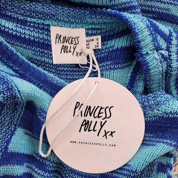 PRINCESS POLLY Elish Blue Mini Dress - Picture 5 of 6